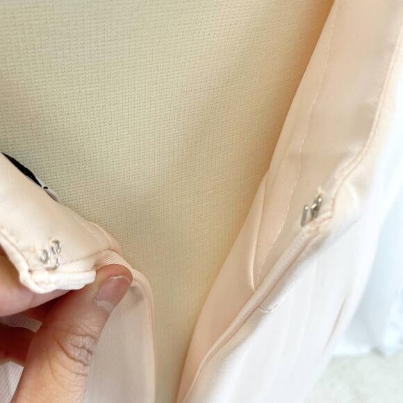 NEW IEENA For Mac Duggal‎ Womens 14 Bow Halter Criss-Cross Column Gown Blush - Picture 8 of 16